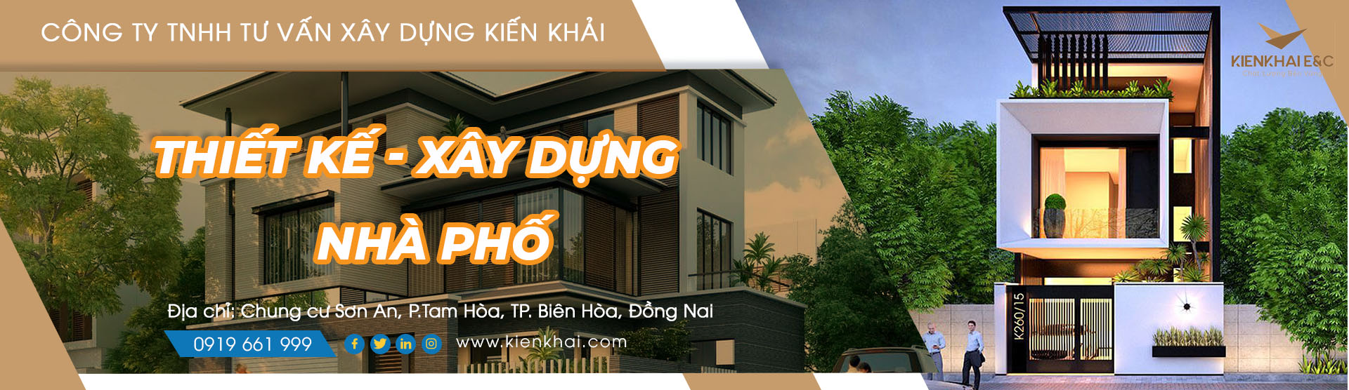 Thiết kế thi công nhà phố tại Biên Hòa Đồng Nai